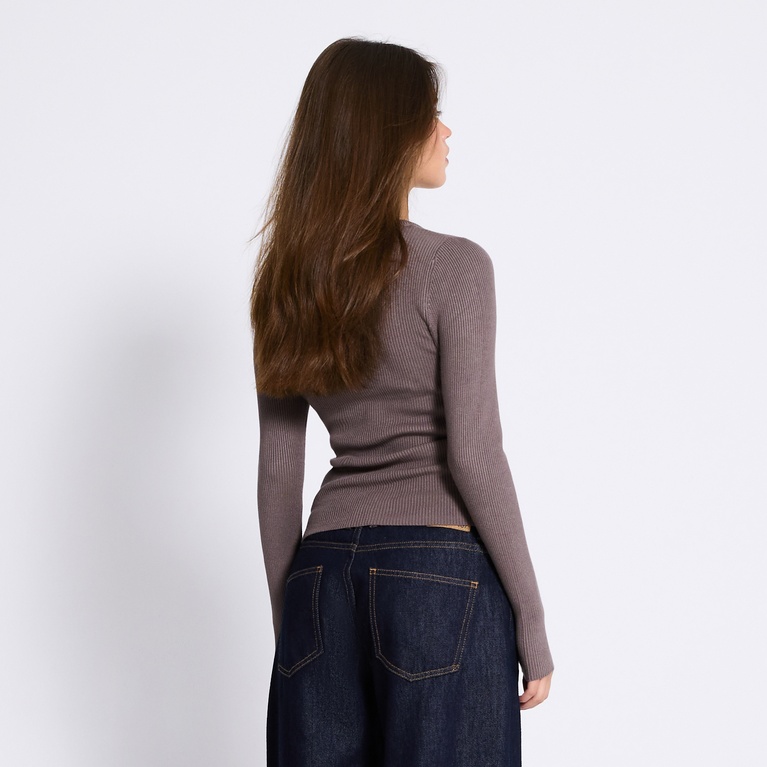 Rib-knit sweater "Laila" Beige